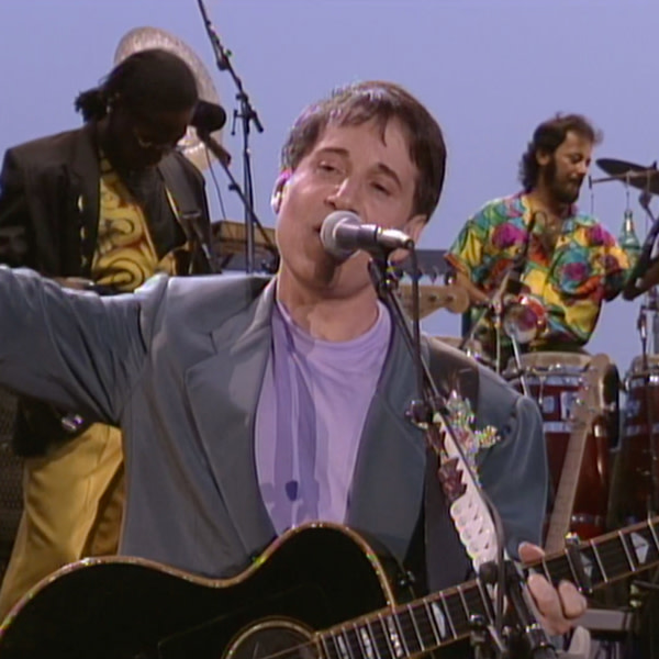 Paul Simon during the performance of "Born at the Right Time."