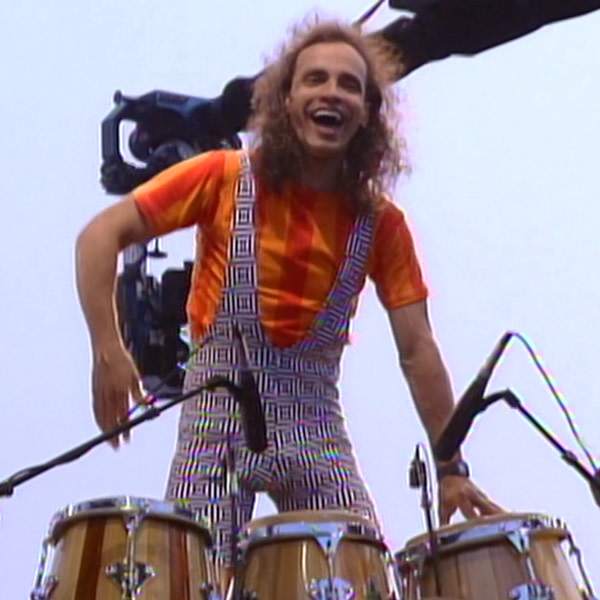 Mingo Araujo during the performance of "She Moves On."