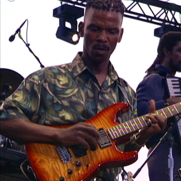 Ray Phiri during the performance of "The Boy in the Bubble."