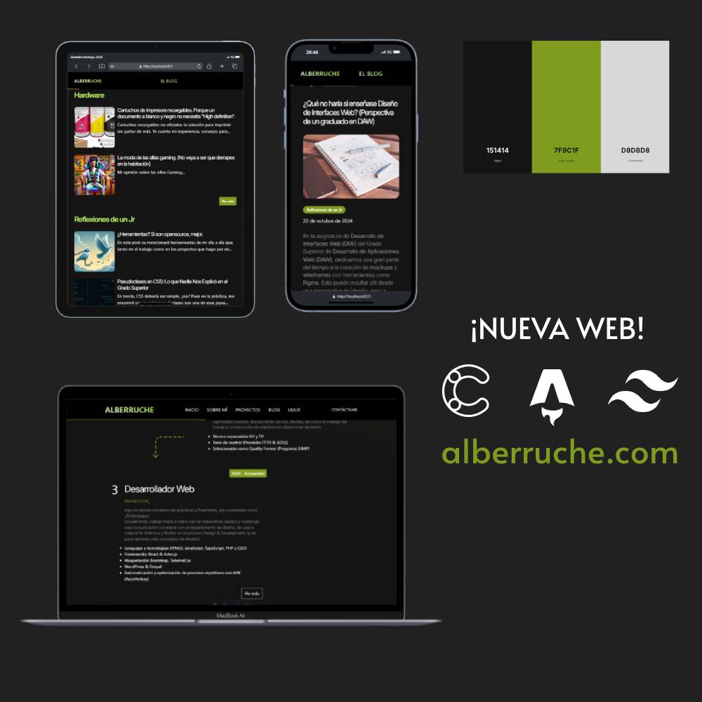 La actualización de mi nueva web