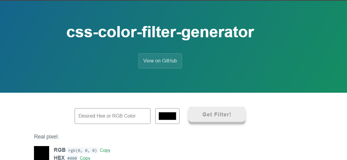 Generador de Filtros de Color en CSS!