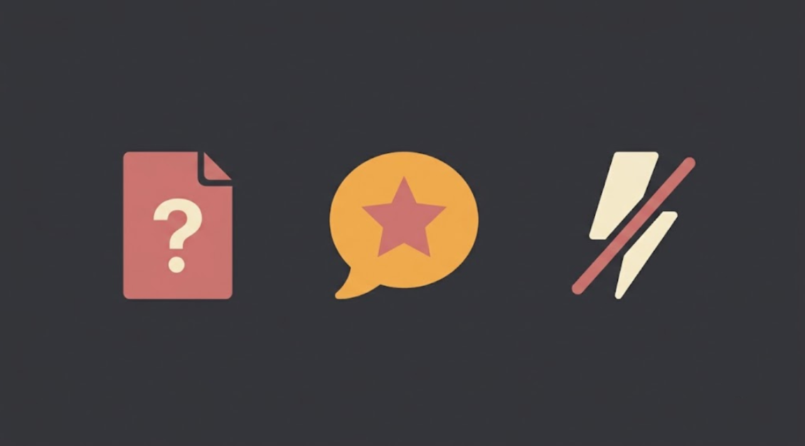 Icons representing red flags to watch for when choosing a pregnancy protein powder