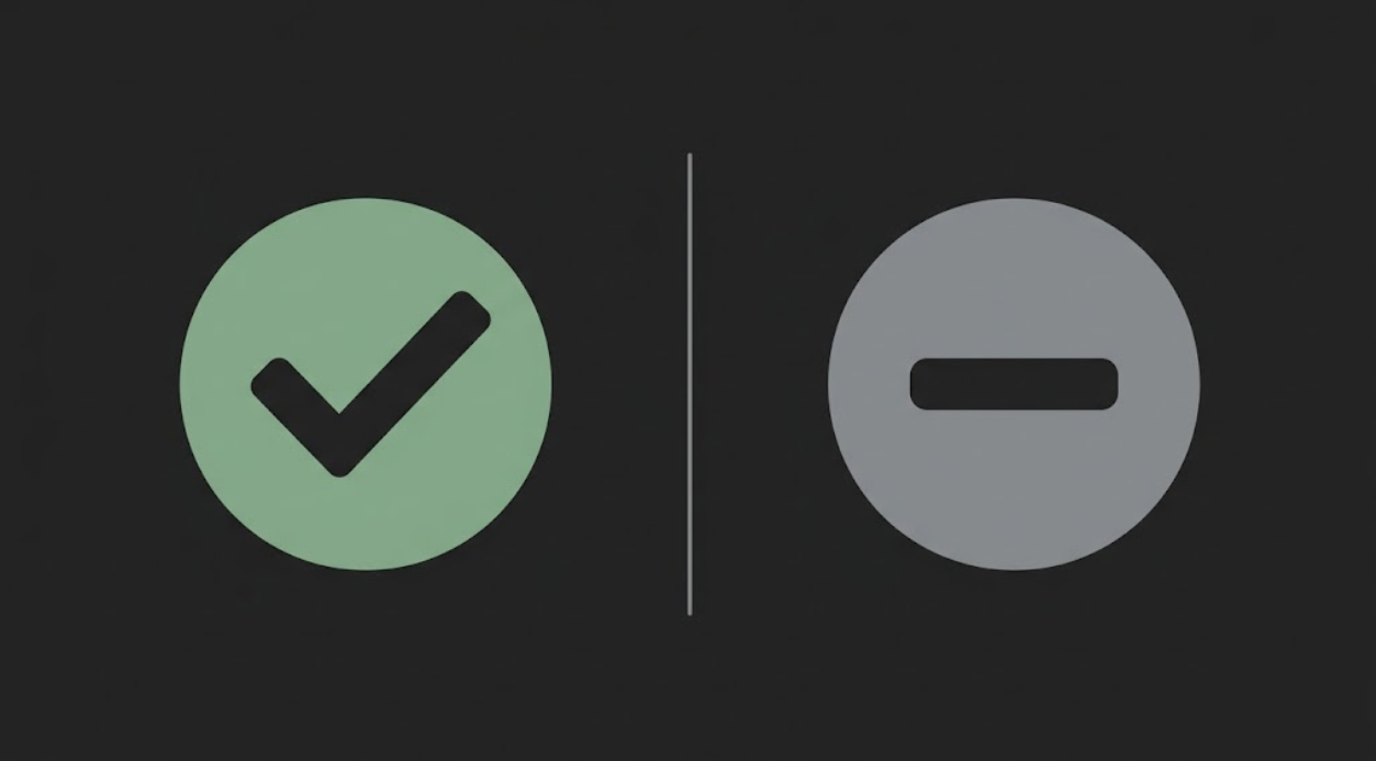 Icons summarizing when a personal trainer is worth it versus not needed
