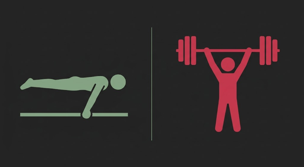 Icons comparing relative strength and absolute strength