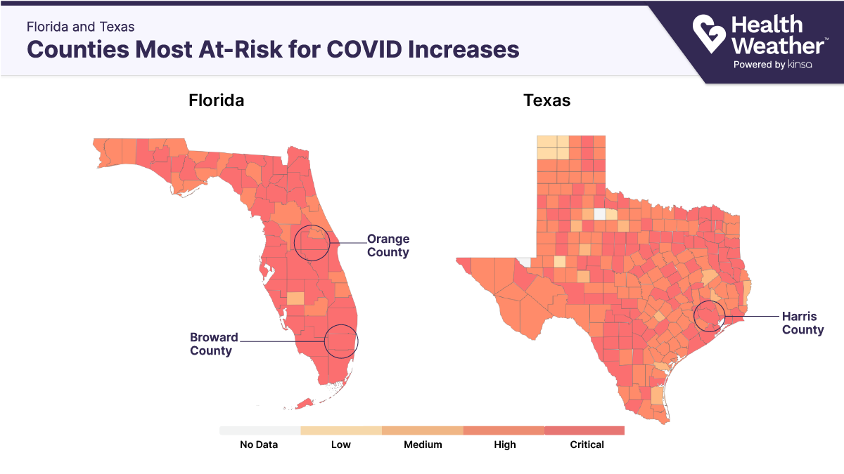 Counties most at-risk for covid increases 