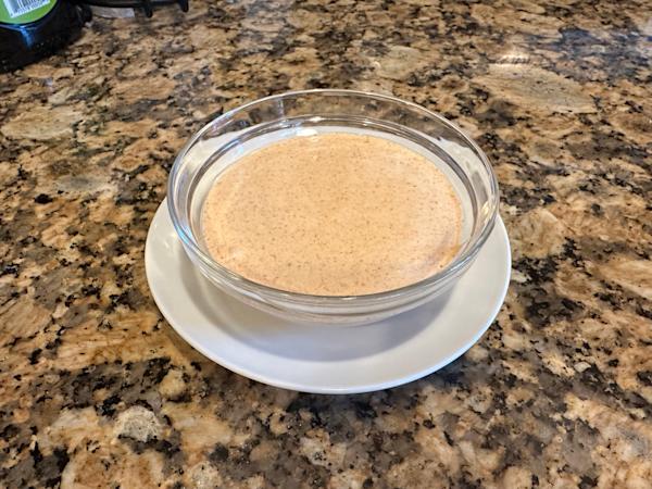 A dish of remoulade sauce.