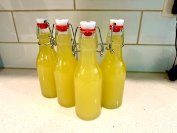 Four bottles of limoncello.