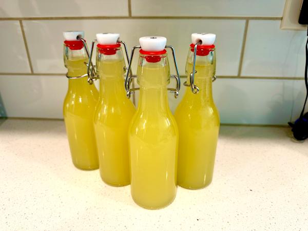 Four bottles of limoncello.