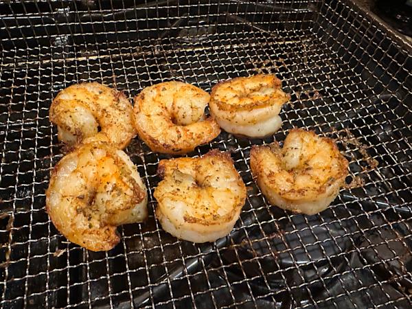 Air-fried shrimp.