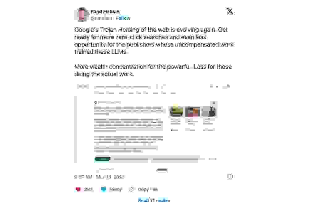 another tweet by Rand Fishkin