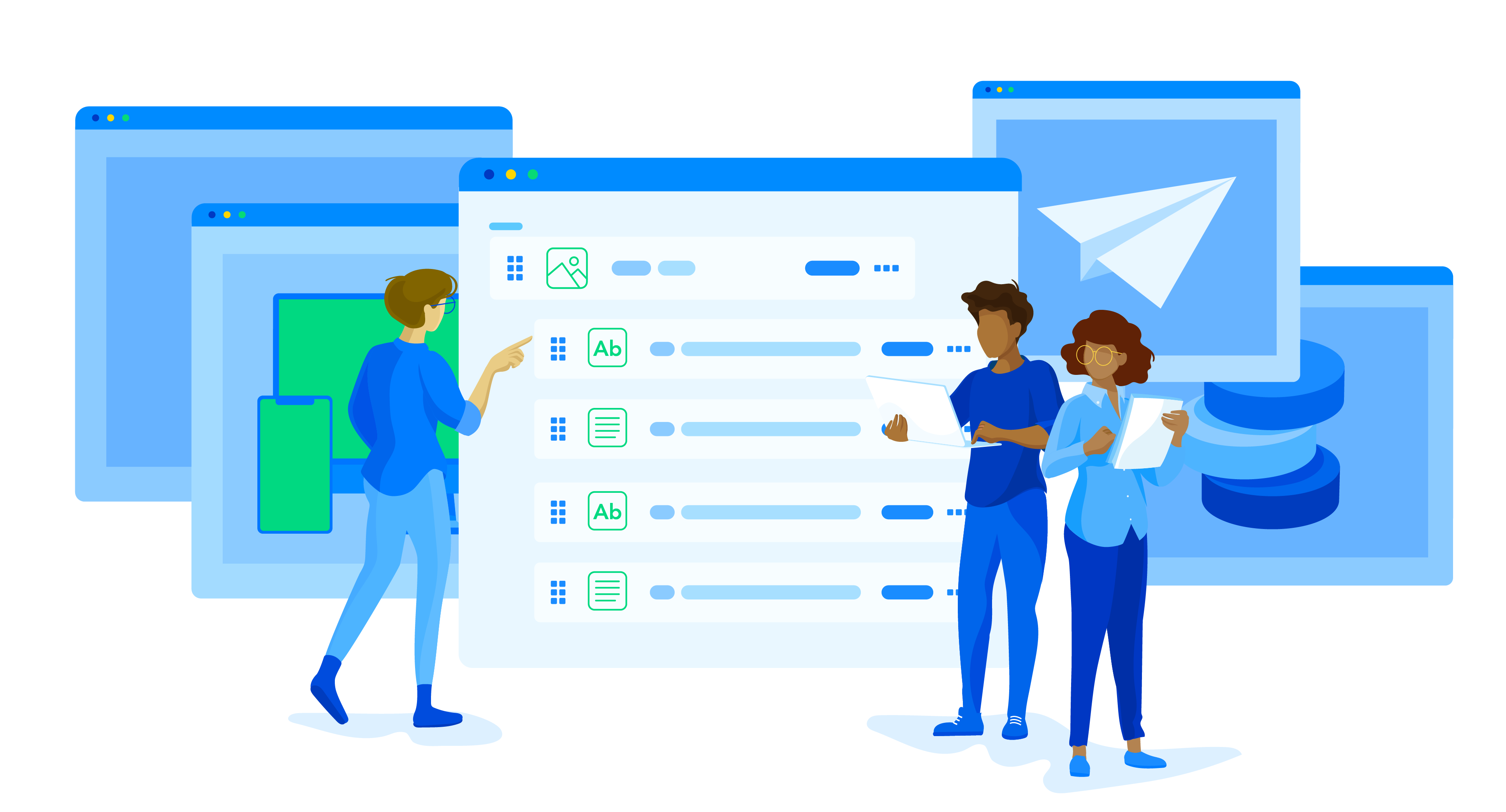Scheduled content delivery team woking content model omnichannel
