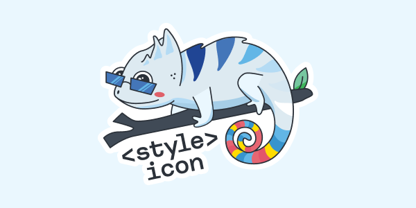 Codie the Chameleon and he’s the new, official mascot of the Contentful Developer Community. 
