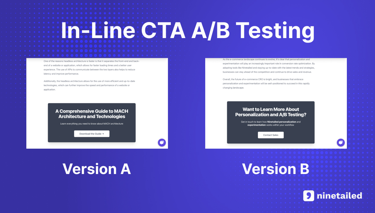 Blog Post In-Line Lead Magnet A/B Testing