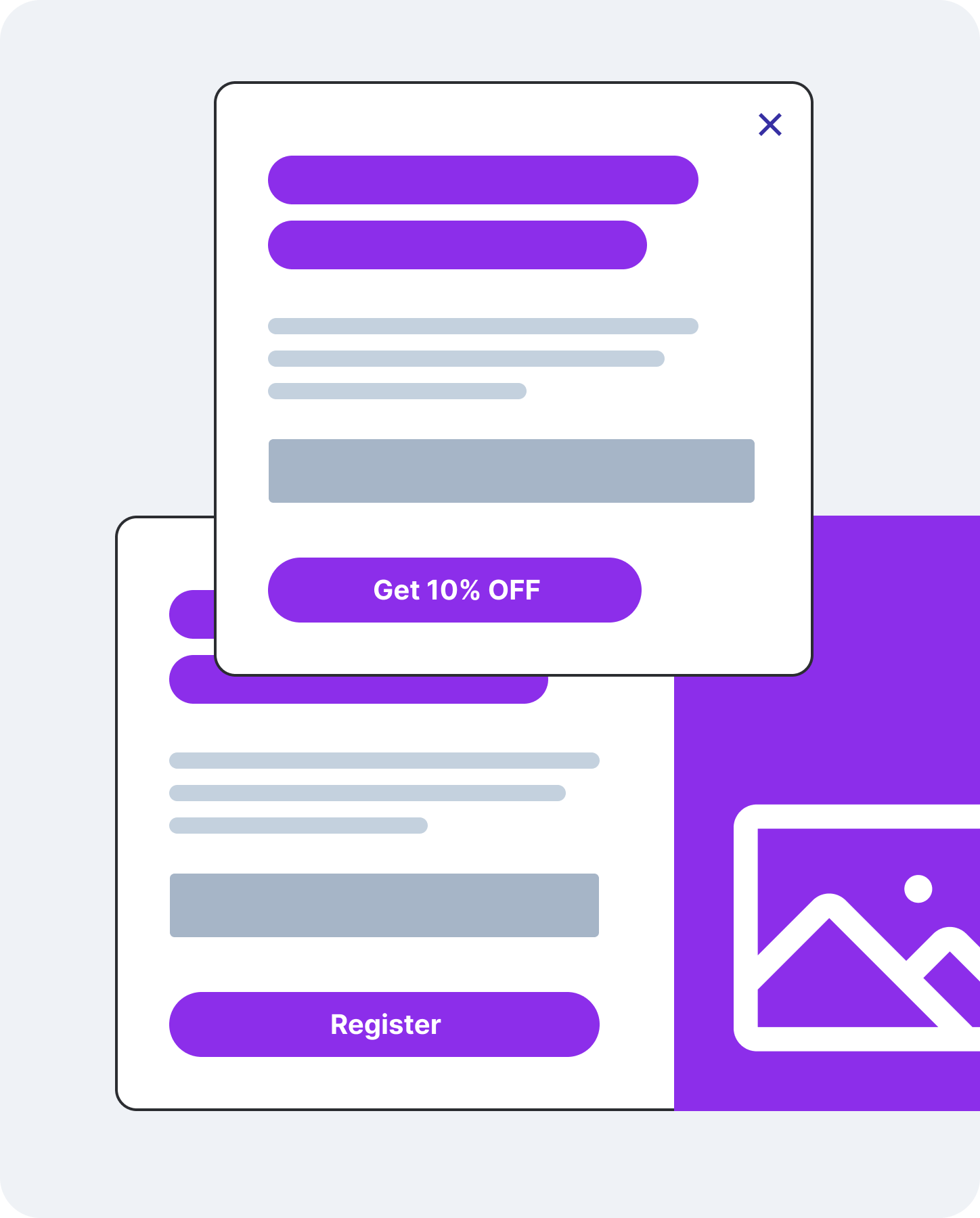 Example 6: A/B testing pop-ups