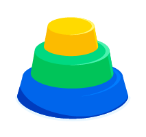 graphic icon of a stack