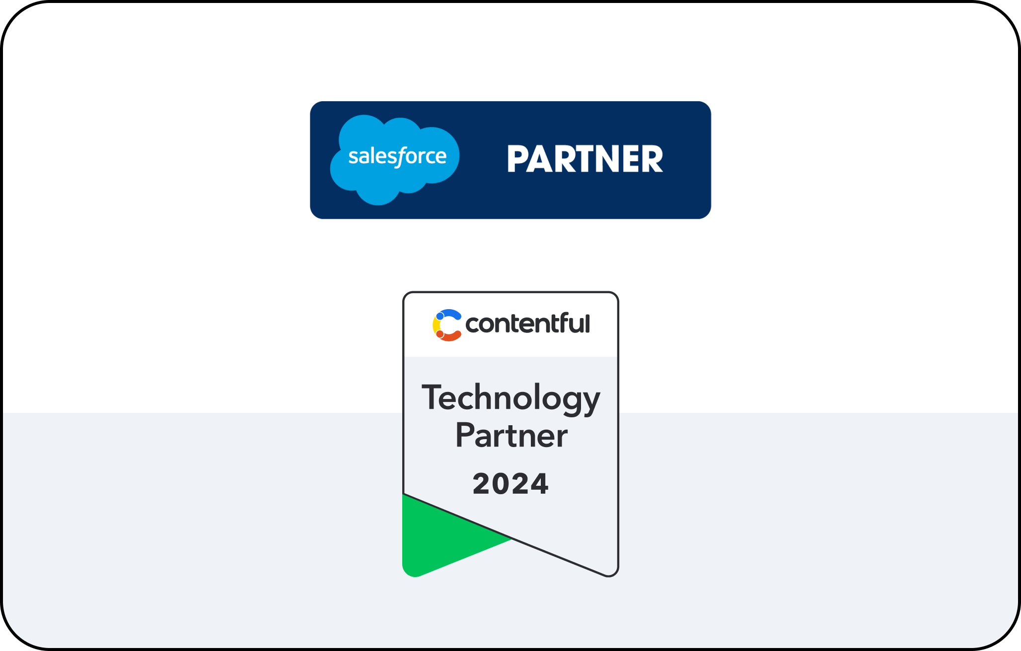 Contentful and Salesforce logos