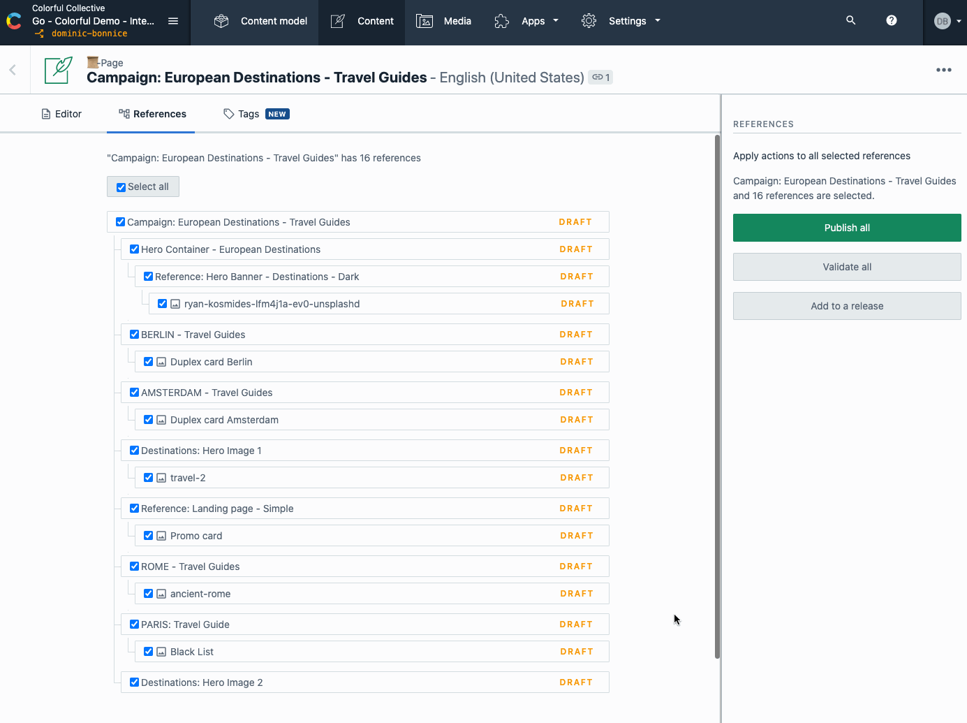 Publishing posts in reference view