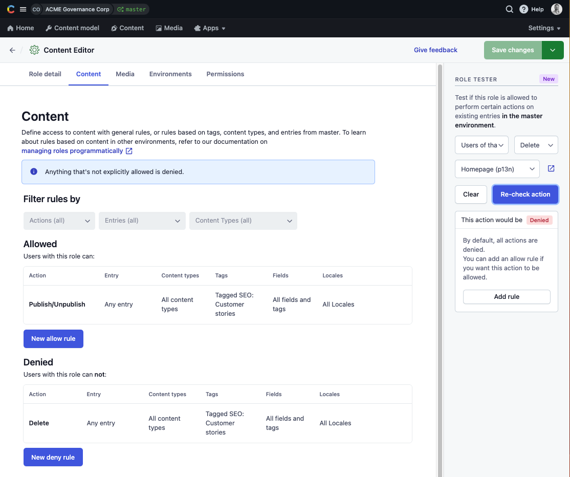 Granular permissions