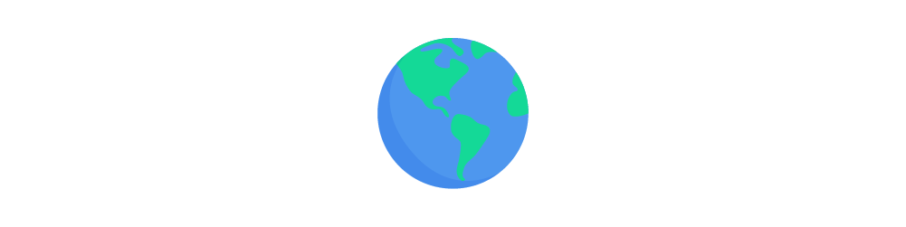 Illustration of planet earth with South and North American continents facing the viewer