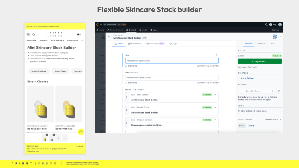 Flexible Skincare Stack Builder