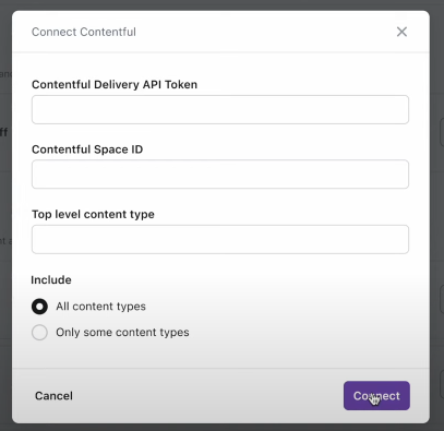 Connect Contentful