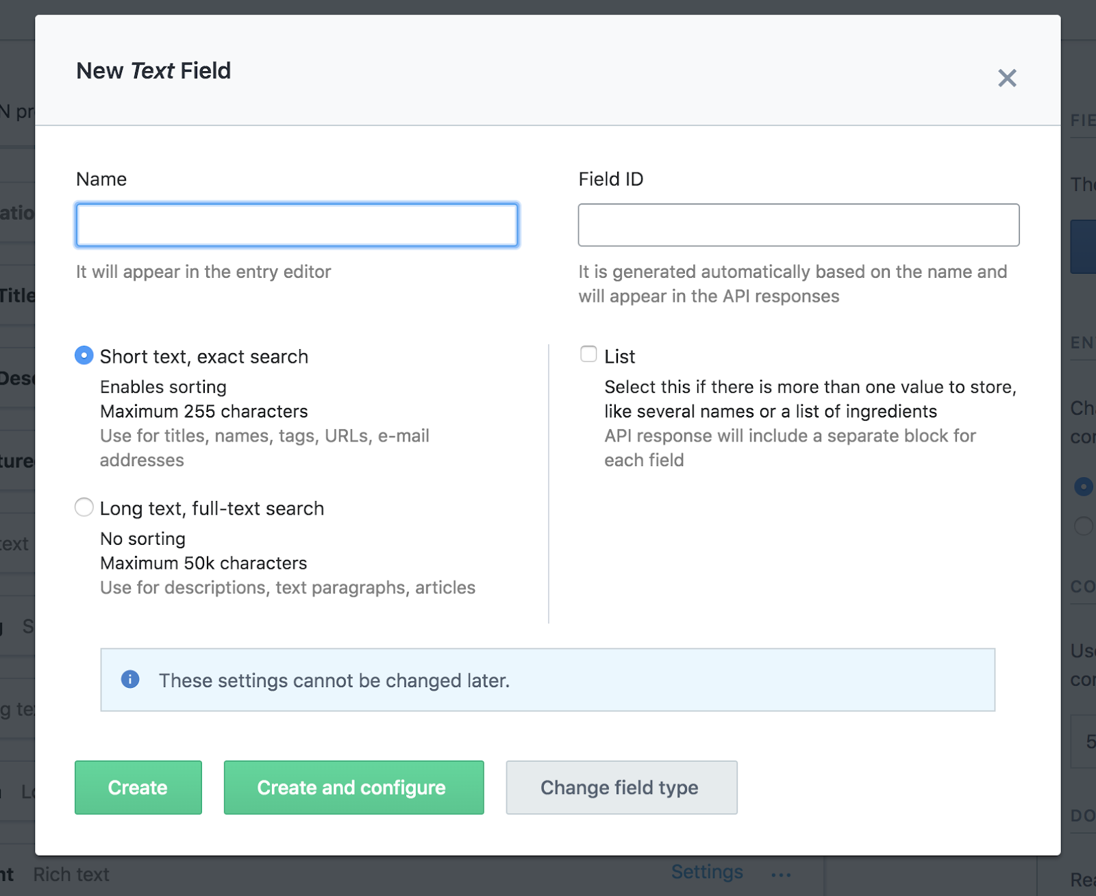  Text is the field type that uses markdown.