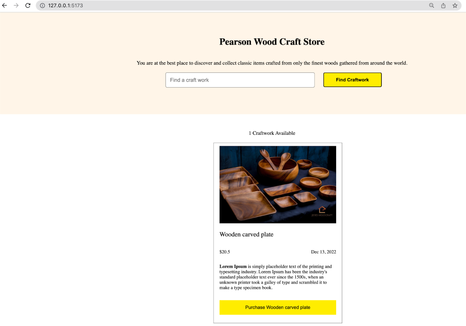 Pearson wood craft store