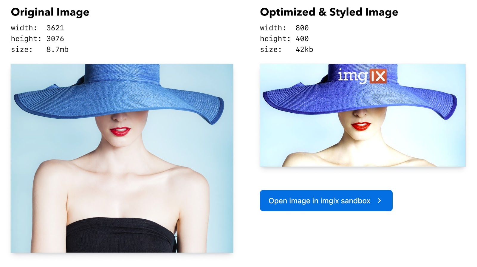 Blue hat optimized and styled image