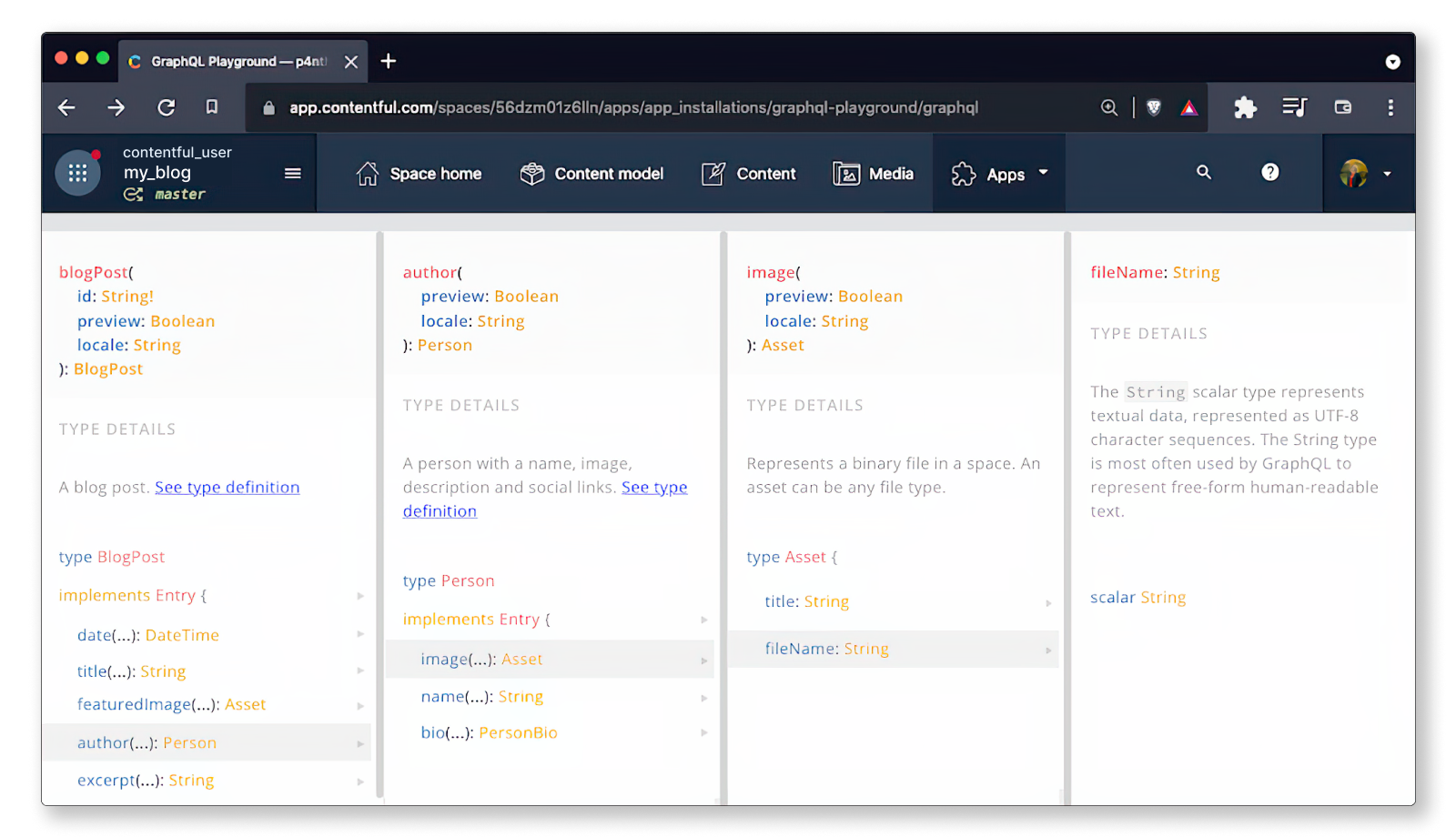 Contentful GraphQL Playground