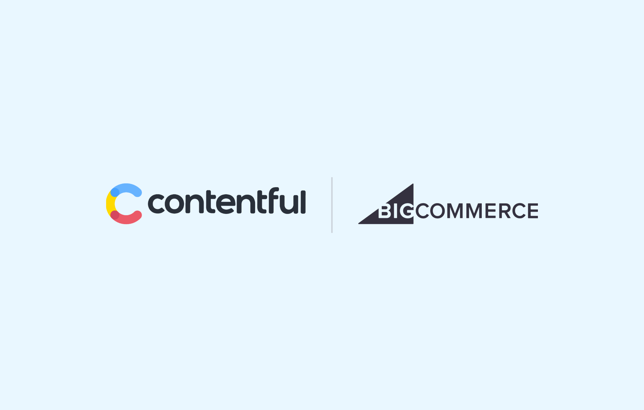 Logo lock of Contentful and BigCommerce logos