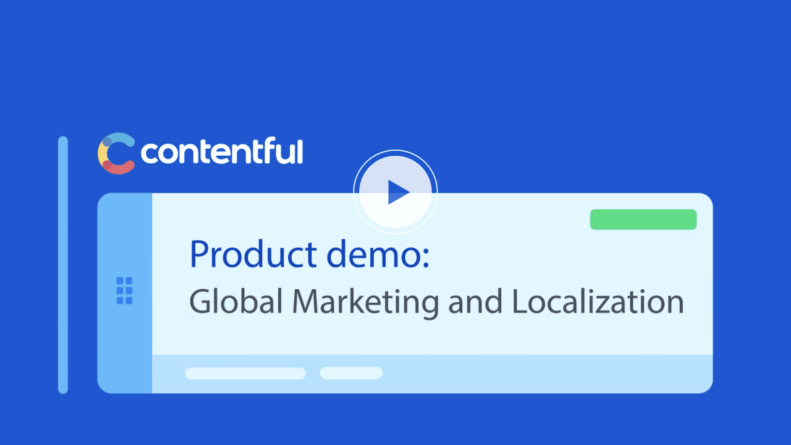 Image of the prodct demo for Contentful global marketing and localization