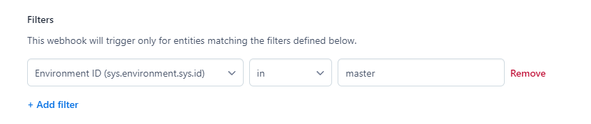 Webhook filters