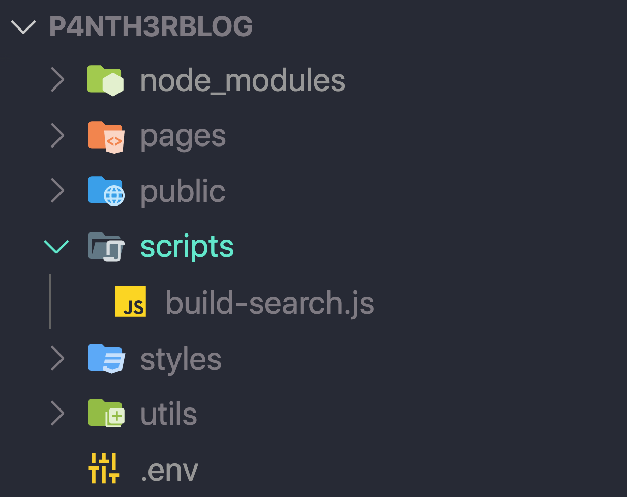 Screenshot of creating build search