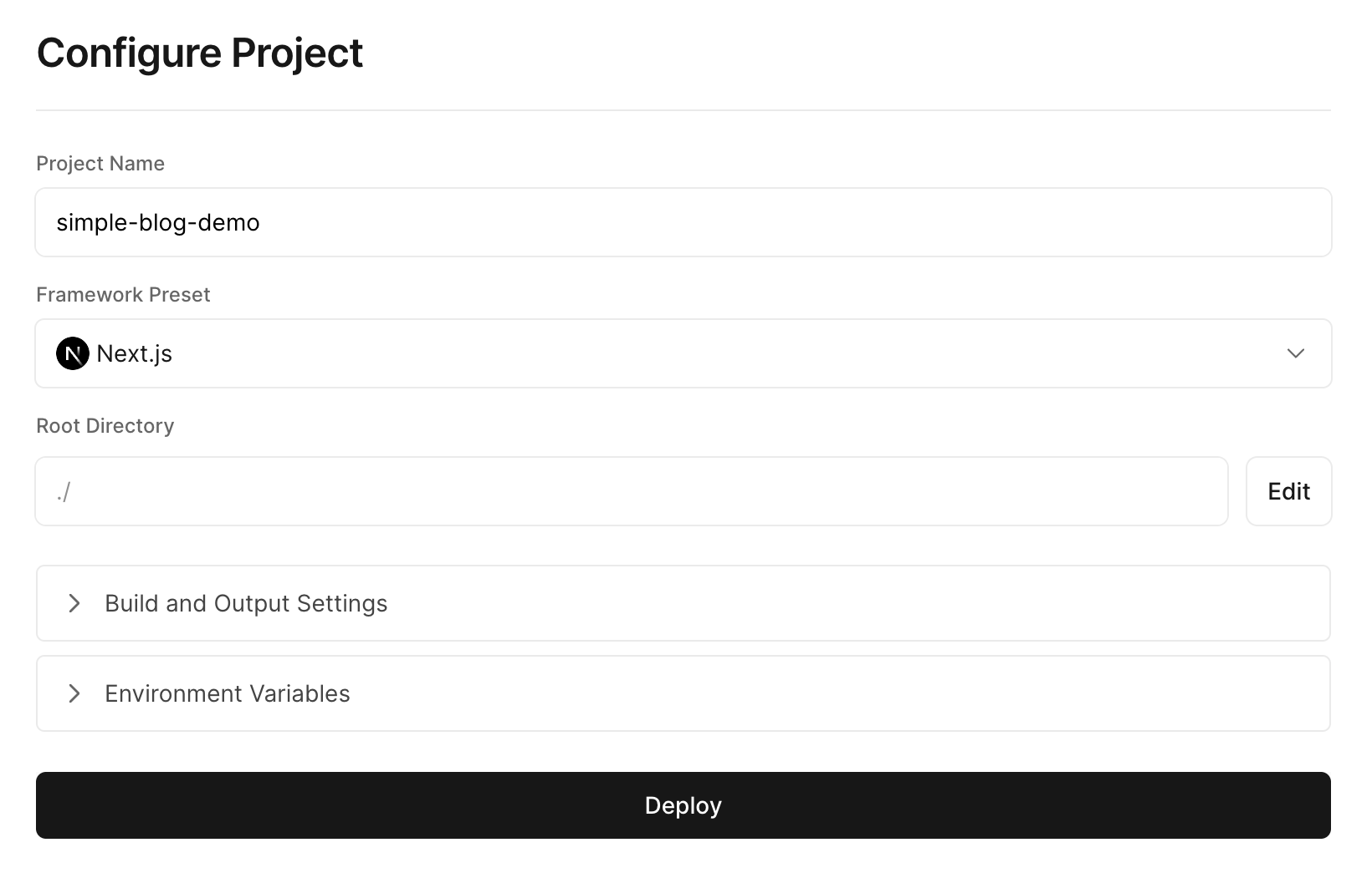 Configure project