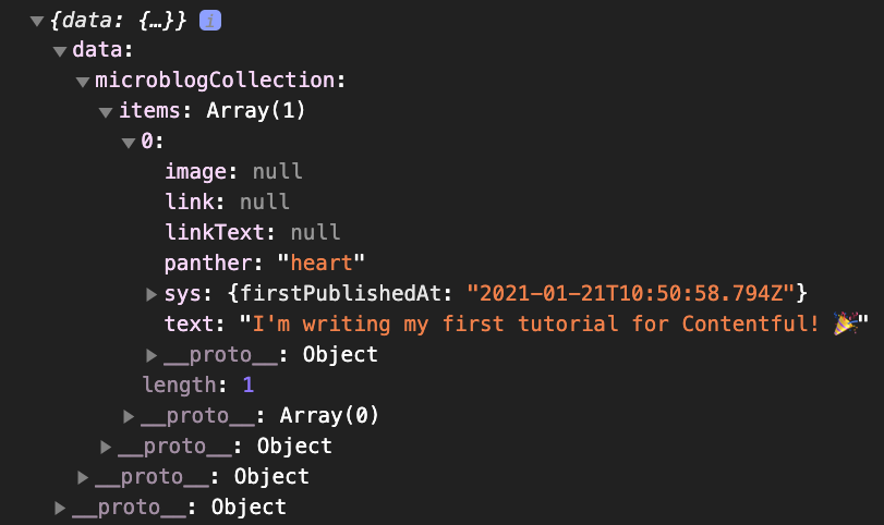 Checking the console in the browser for the HTTP server