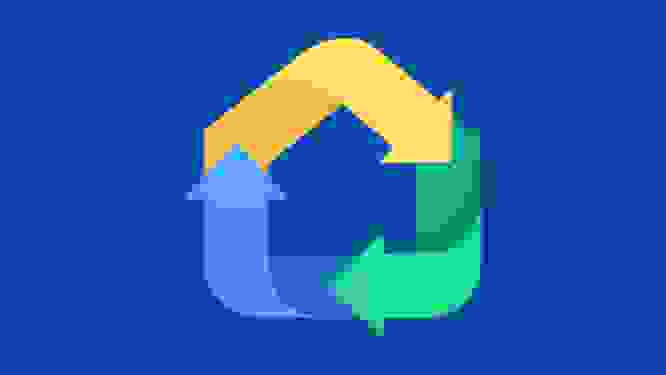 A stylized symbol for recycling