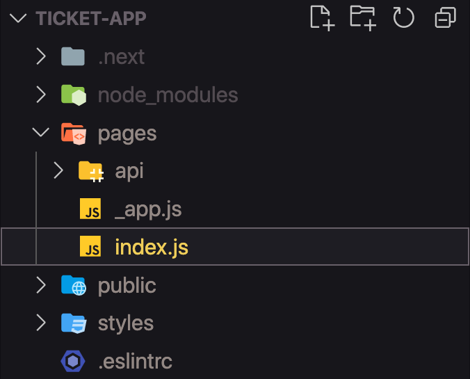 Screenshot of the index.js file tree