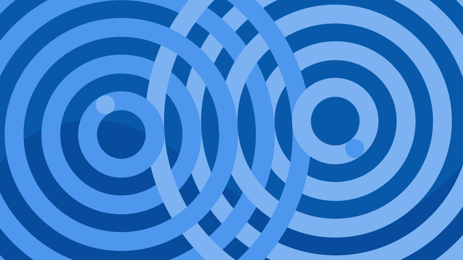 Illustration of two circular patterns, representing research centrailzied on users.
