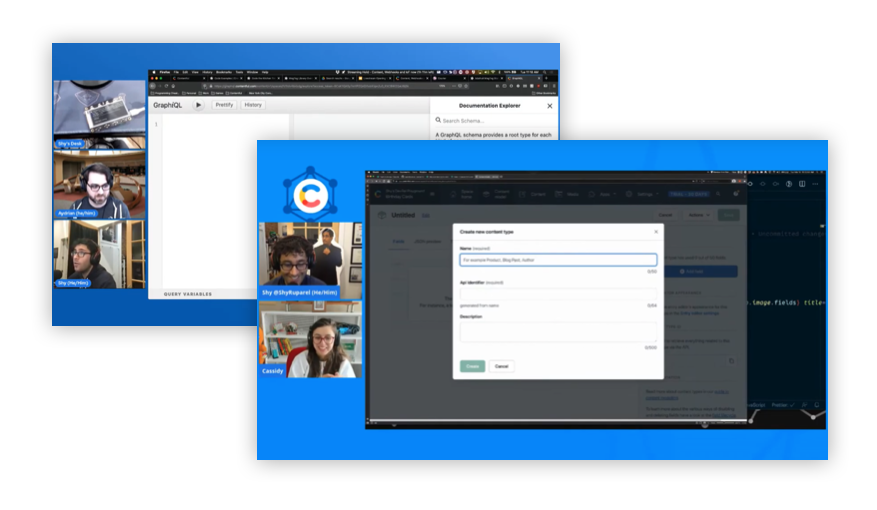 Screenshot of a Contentful live coding session