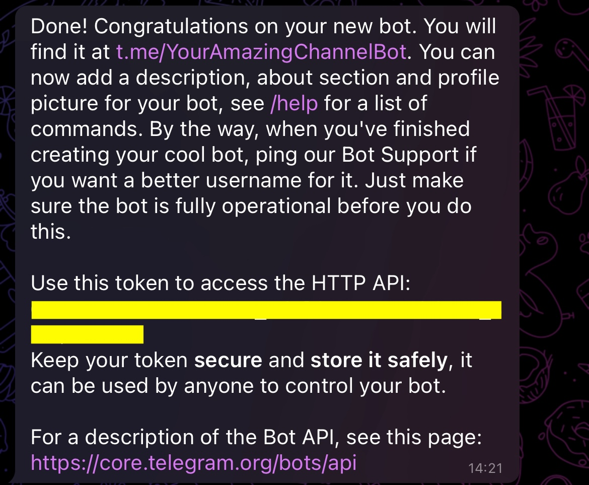 Congratulations on your new bot