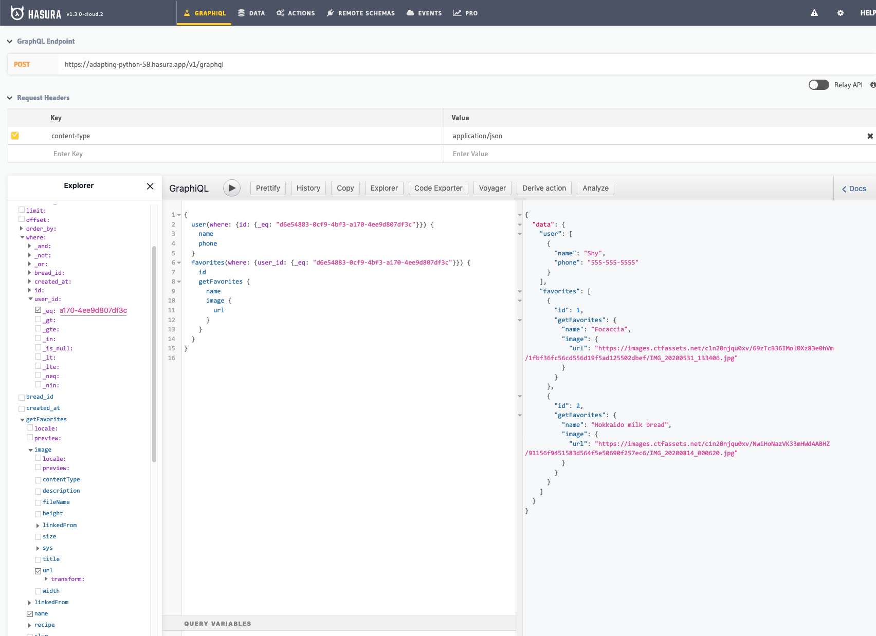 Tie the Contentful and Hasura APIs with schema stitching