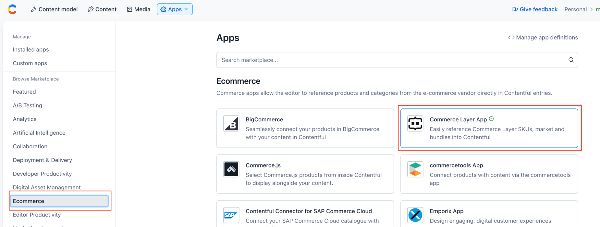 Installing the Commerce Layer application