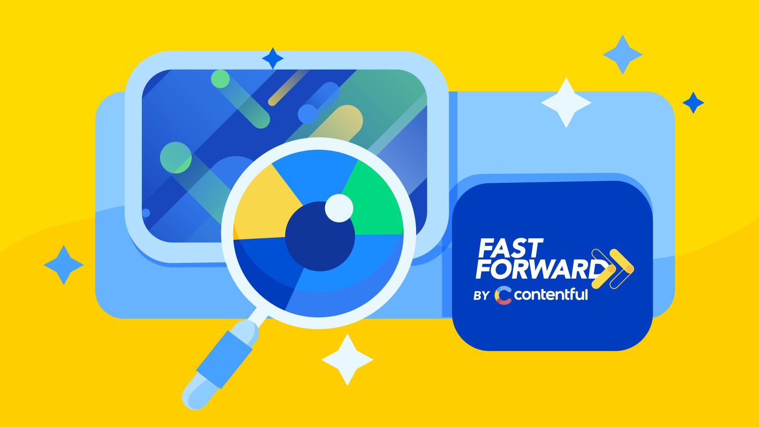 Illustrated graphic with the Fast Forward 2021 logo on it