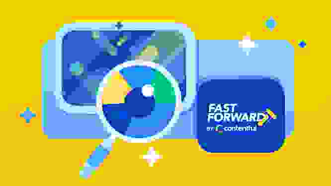 Illustrated graphic with the Fast Forward 2021 logo on it
