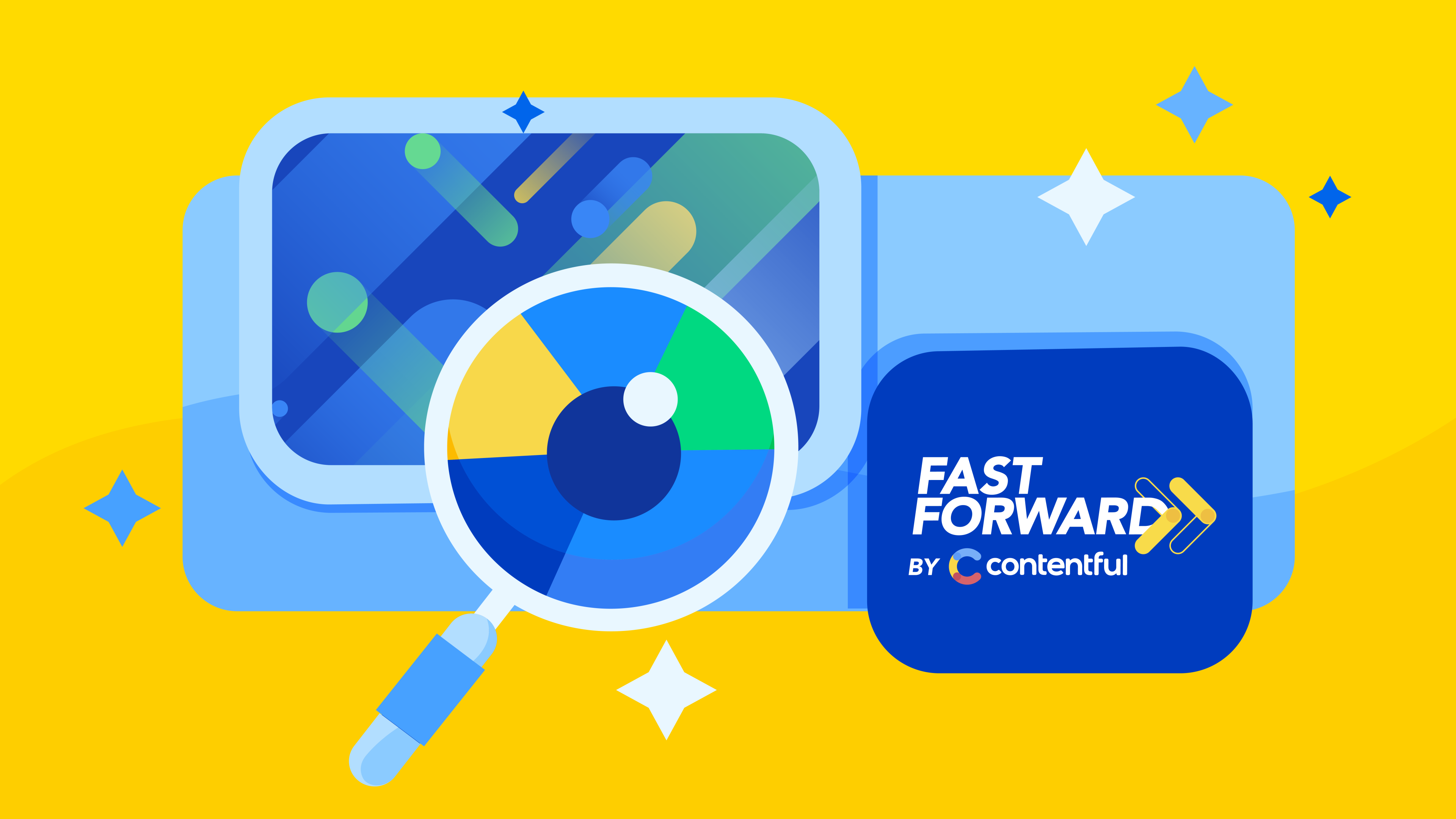 Illustrated graphic with the Fast Forward 2021 logo on it