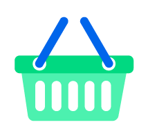 This image is manually tagged with the keyword phrase "green grocery basket." (Ideally, the image file name should also include this keyword phrase, e.g. green-grocery-basket.png.)
