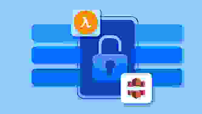 Illustrated image of a lock with the Lambda@Edge logo 