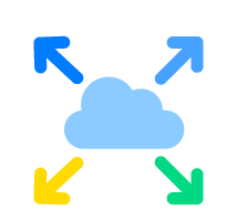 Cloud icon of cloud scalability