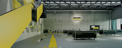 Kärcher products display in their warehouse 