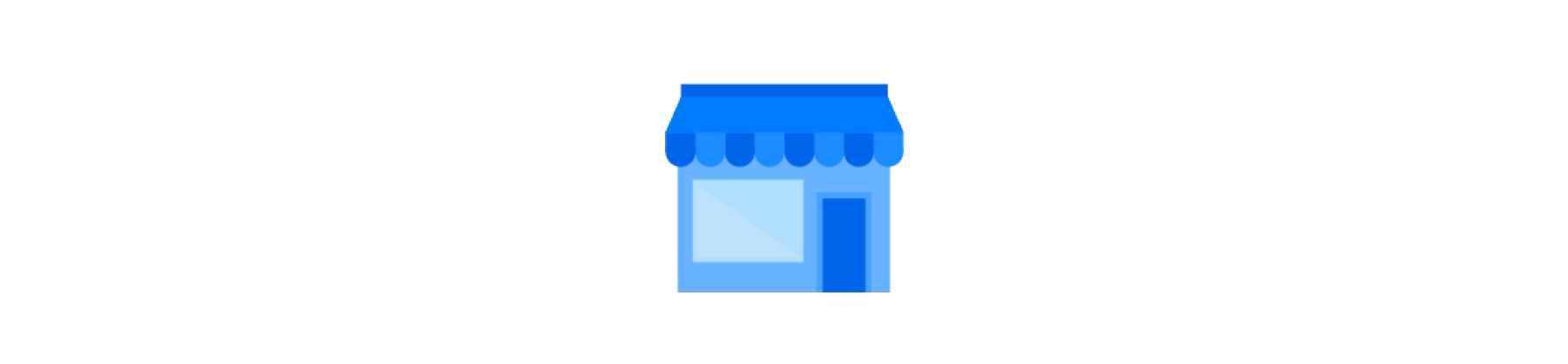 Illustrated icon of a retail store